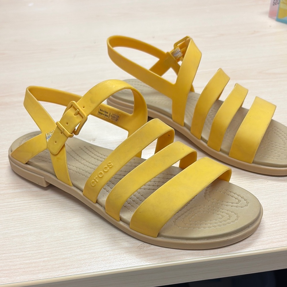 CROCS Yellow Sandals Vibrant Summer Style
